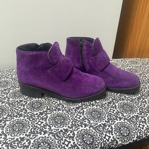 Hush Puppies Purple Suede Boots (size 8)